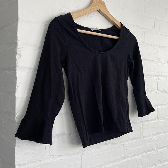 ZARA Ruffle Sleeve Crop Top - Picture 3 of 5